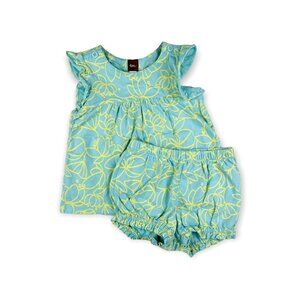 Tea Collection Knit Button Shoulder Baby Set